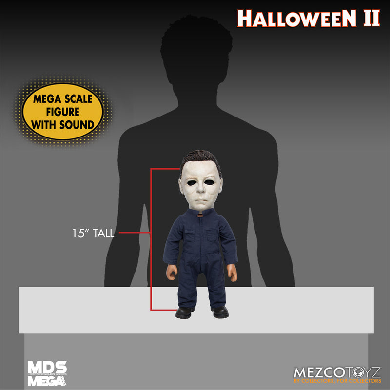 Michael Myers with Sound - Halloween II (1981) Mezco Designer Series MDS Mega Scale Action Figure - Horror Movie Collectible for Halloween Decor & Horror Fans