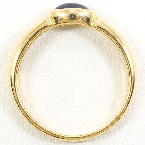18K Yellow Gold Sapphire and Diamond Ring for Women - Elegant Blue Sapphire Engagement Wedding Band - Perfect for Proposals, Anniversaries, and Special Occasions