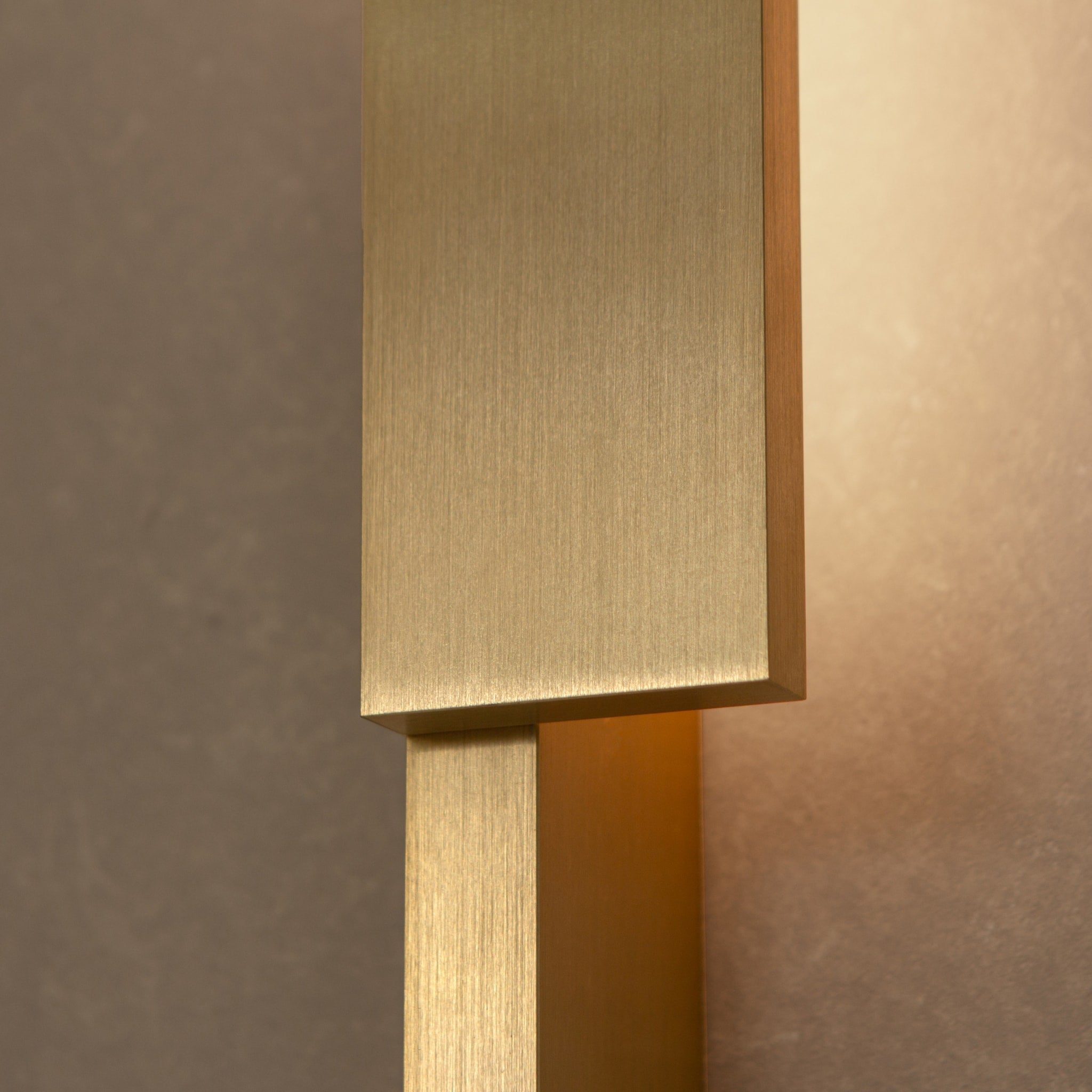 **Bloc Wall Sconce by Ben Tovim Design - Right Side Brushed Brass Finish | Modern Wall Lighting for Living Room, Bedroom & Hallway**