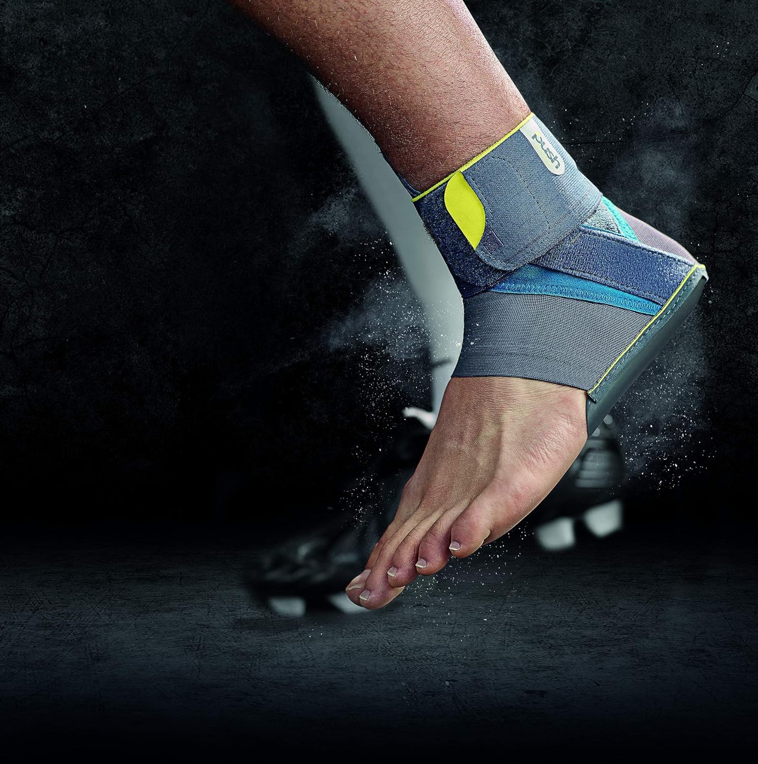 Push Sports Ankle Brace Kicx - Adjustable Support for Sprains & Injuries, Right Medium Size - Perfect for Running, Basketball & Active Lifestyles