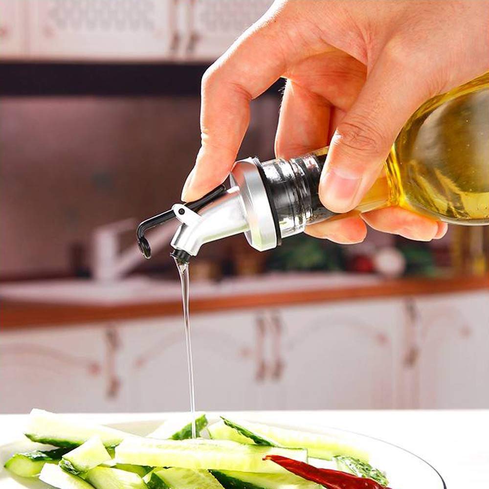8-Pack Leak-Proof Oil Dispenser Bottles for Olive Oil, Vinegar & Wine - Kitchen & Salad Dressing