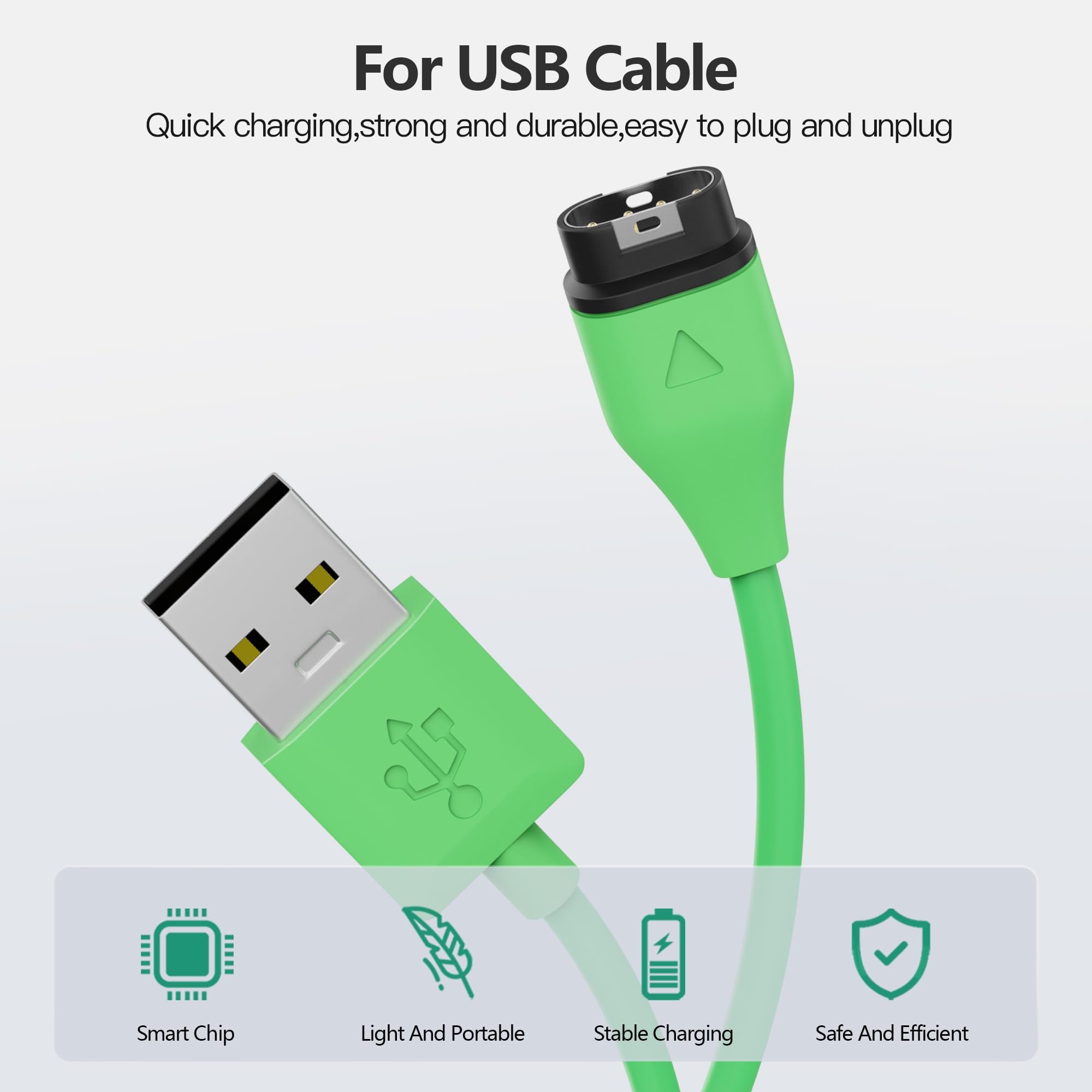 AWINNER Garmin Watch Charger Cable - USB A Charging Cord (1 Pack) - Compatible with Garmin Smartwatches - Perfect for Home, Office & Travel Charging
