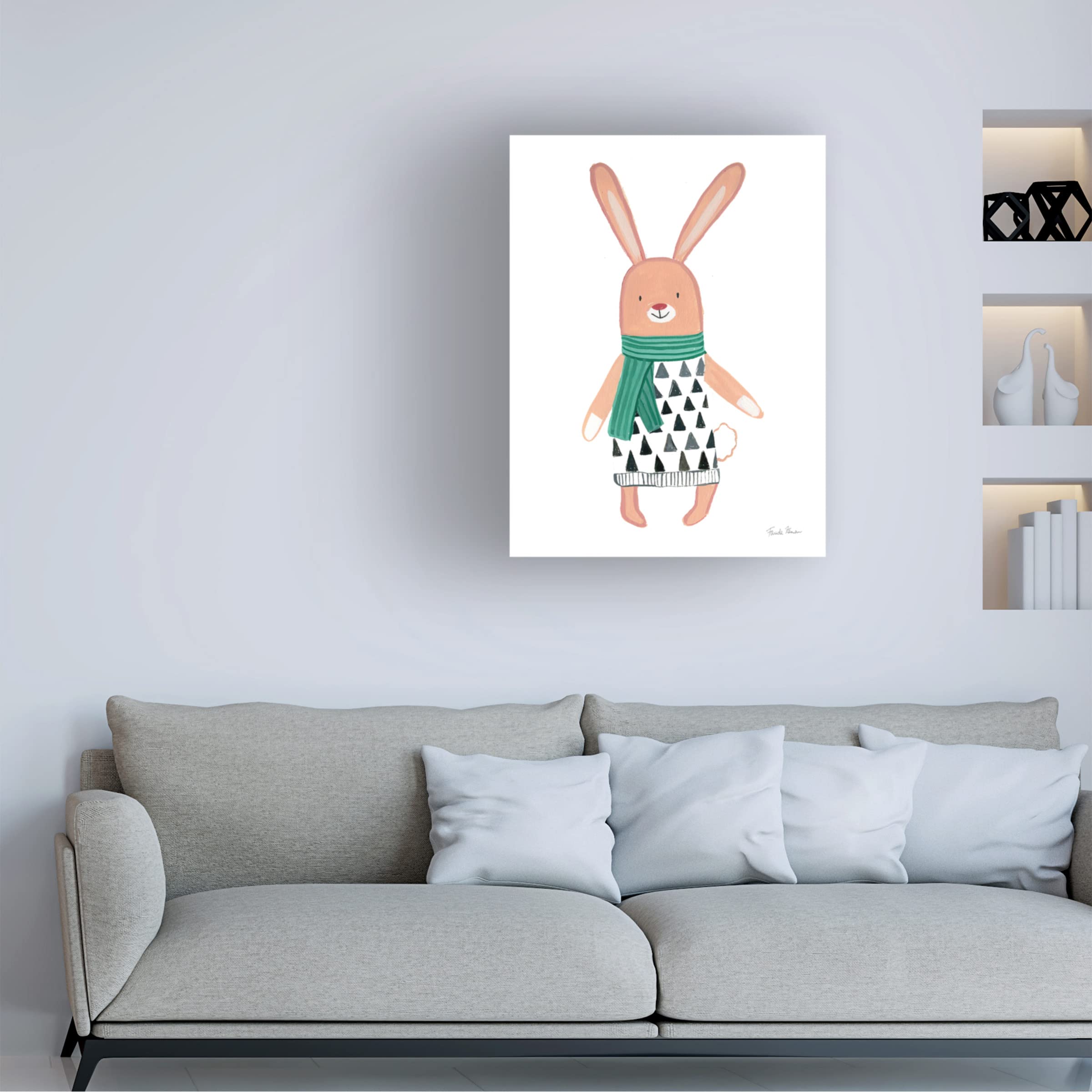 Trademark Fine Art 'Neighborhood Pals IX' Canvas Wall Art Print by Farida Zaman - Vibrant Kids Room Decor, Playroom Artwork & Nursery Wall Decor
