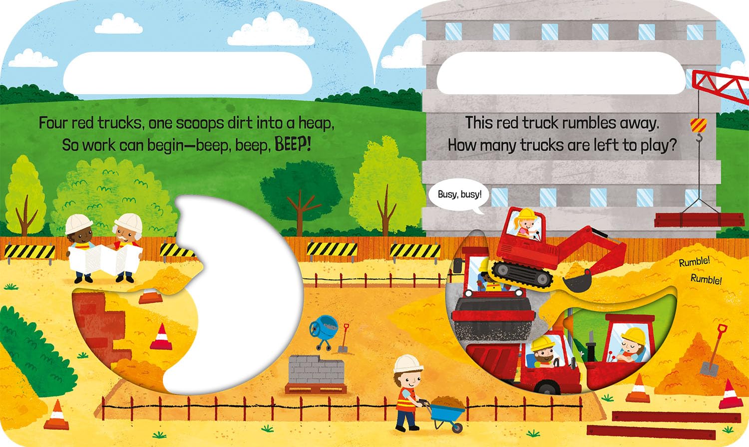 Five Red Trucks - Count and Carry Board Book for Toddlers | Fun Learning Toy for Kids | Perfect for Early Childhood Education & Playtime