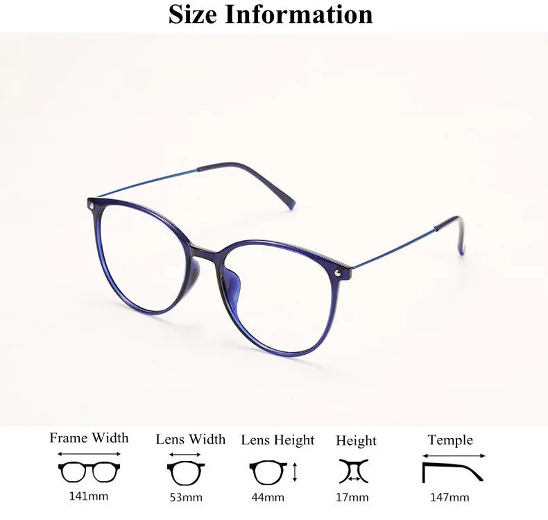 Unisex Full Rim Round Ultem Eyeglasses 2155 - Lightweight Durable Glasses for Men & Women - Perfect for Reading, Work, and Everyday Use