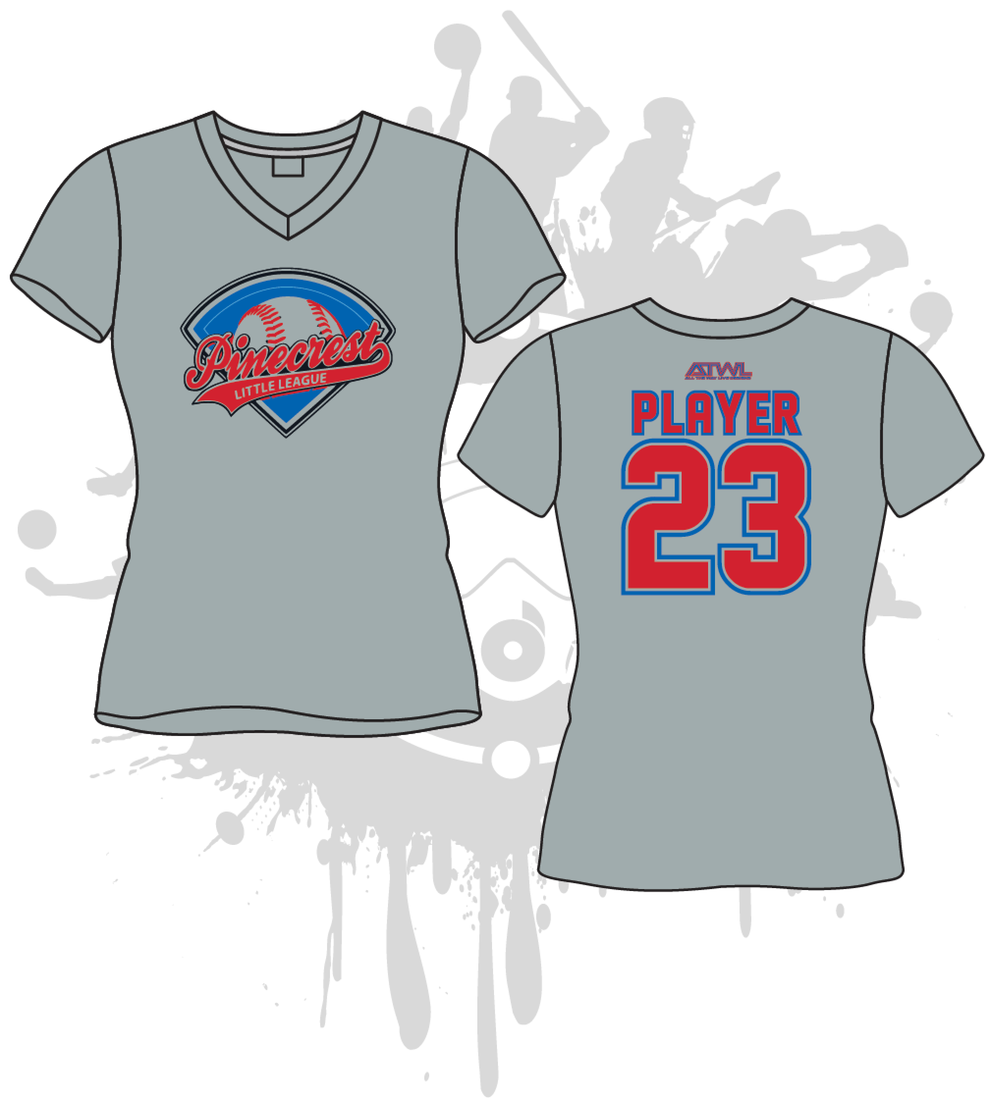 Pinecrest Little League Women's Baseball Shirt - Comfortable & Stylish Team Jersey for Youth Softball Games & Practice