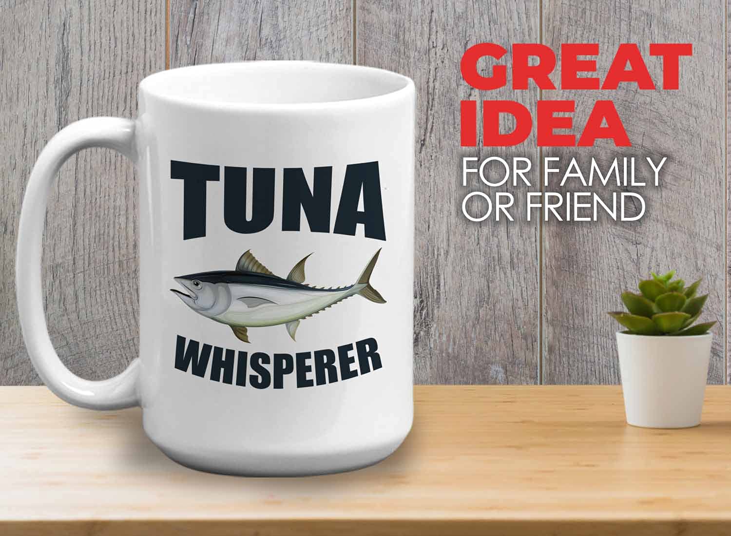 Bubble Hugs Fisherman Coffee Mug 15oz White - Funny Tuna Whisperer Gift for Anglers - Perfect for Fishing Enthusiasts, Camping Trips & Outdoor Adventures