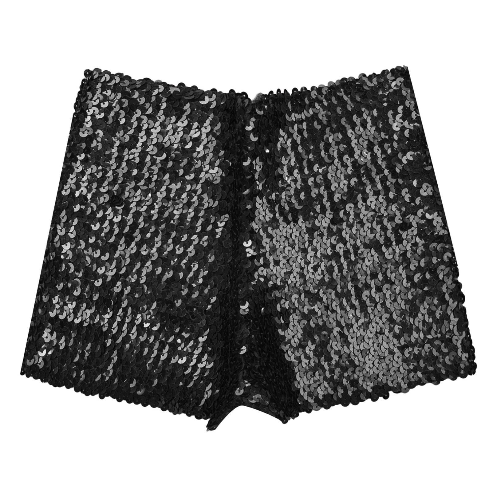 Sparkly Sequins Dance Shorts for Girls - Hip Hop Jazz Performance Costume & Athletic Yoga Shorts for Kids - Perfect for Dance Recitals, Gymnastics Practice and Casual Wear