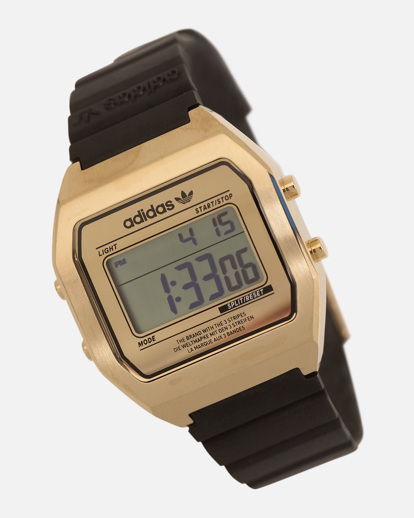 Adidas Digital Two Watch - Black & Gold Sports Watch for Men & Women - Perfect for Running, Gym & Outdoor Activities