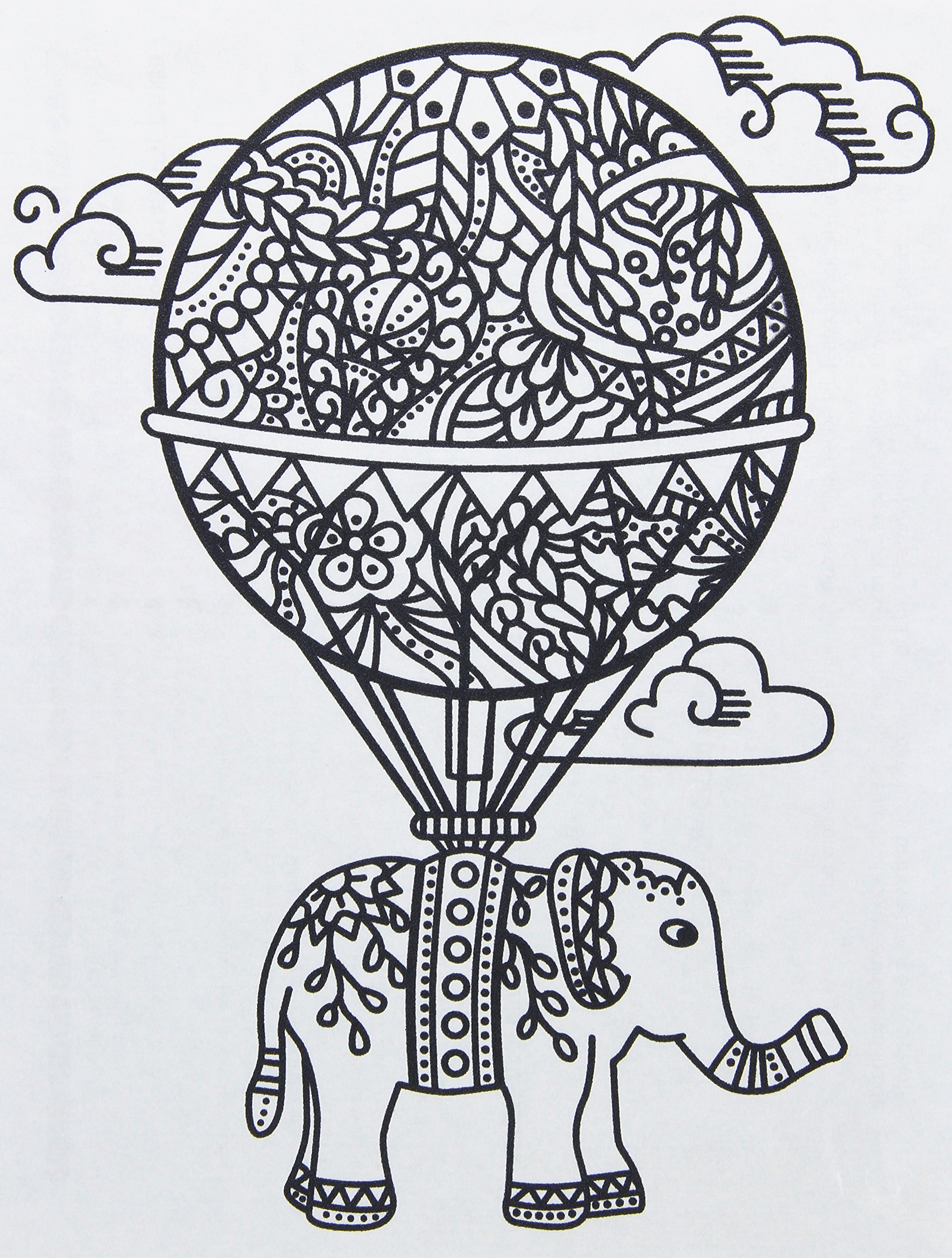 Zendoodle Iron On Transfers - Balloon & Elephant Designs for DIY T-Shirts, Tote Bags & Fabric Crafts - Perfect for Kids Clothing, Birthday Parties & Personalized Gifts