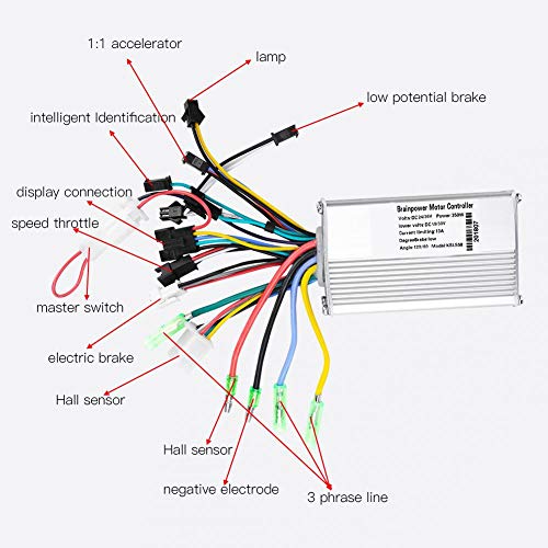 24V-48V Brushless Motor Controller with LCD Display - Waterproof Electric Scooter Kit for DIY E-Bike, E-Scooter & Mobility Scooters - Perfect for Commuting & Outdoor Adventures