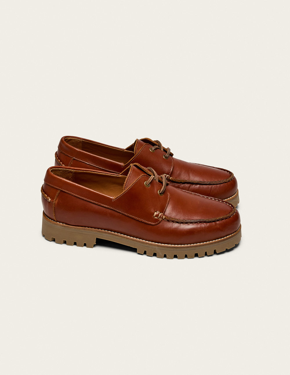 Tom Brown Leather Boat Shoes for Men - Comfortable & Stylish Deck Shoes for Casual Wear, Sailing, and Outdoor Activities