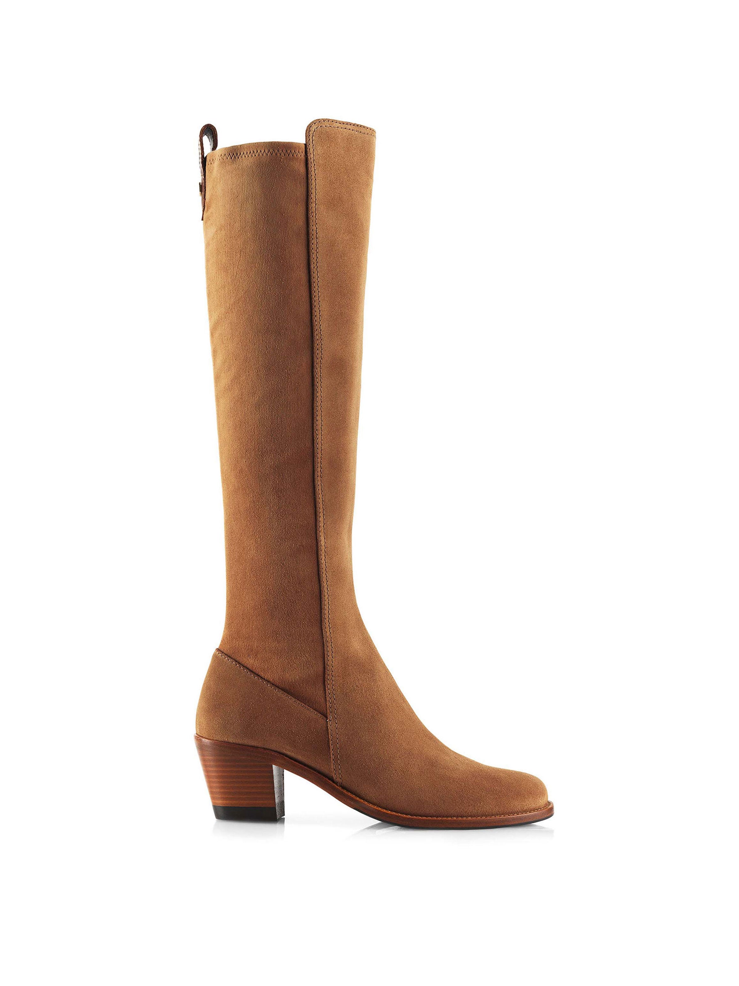 Elegant Tan Suede Belgravia Heels - Comfortable Women's Dress Shoes for Office, Party & Special Occasions