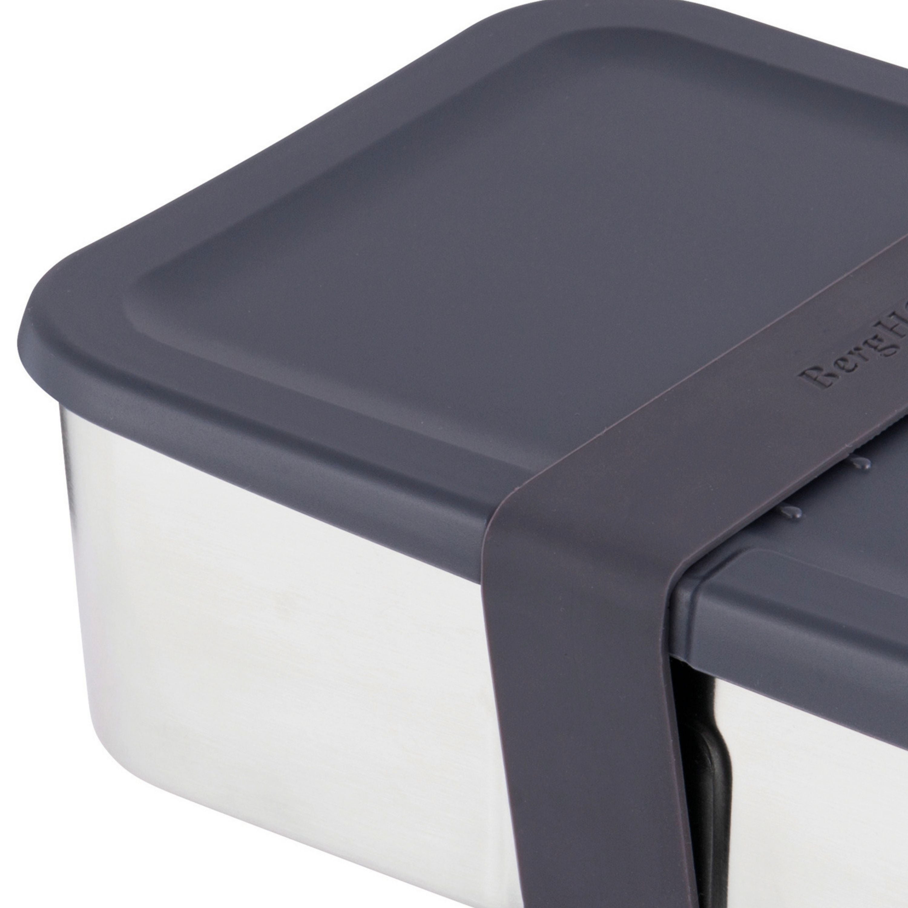 BergHOFF Essentials 6-Piece 18/10 Stainless Steel Lunch Box Set for Two - Durable & Leak-Proof Meal Prep Containers for Office, School & Picnics