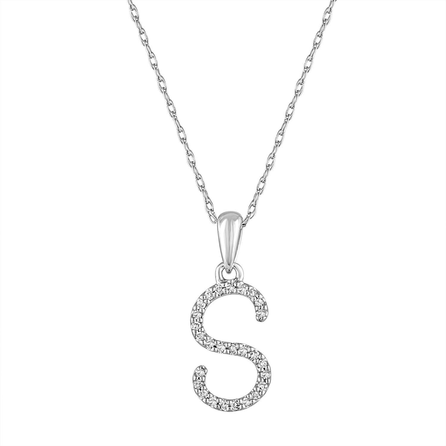 14K Gold & Diamond Initial Necklace - Personalized Name Pendant for Women - Elegant Dainty Letter Necklace - Perfect Gift for Birthday, Anniversary & Valentine's Day - Ideal for Everyday Wear, Date Night & Special Occasions