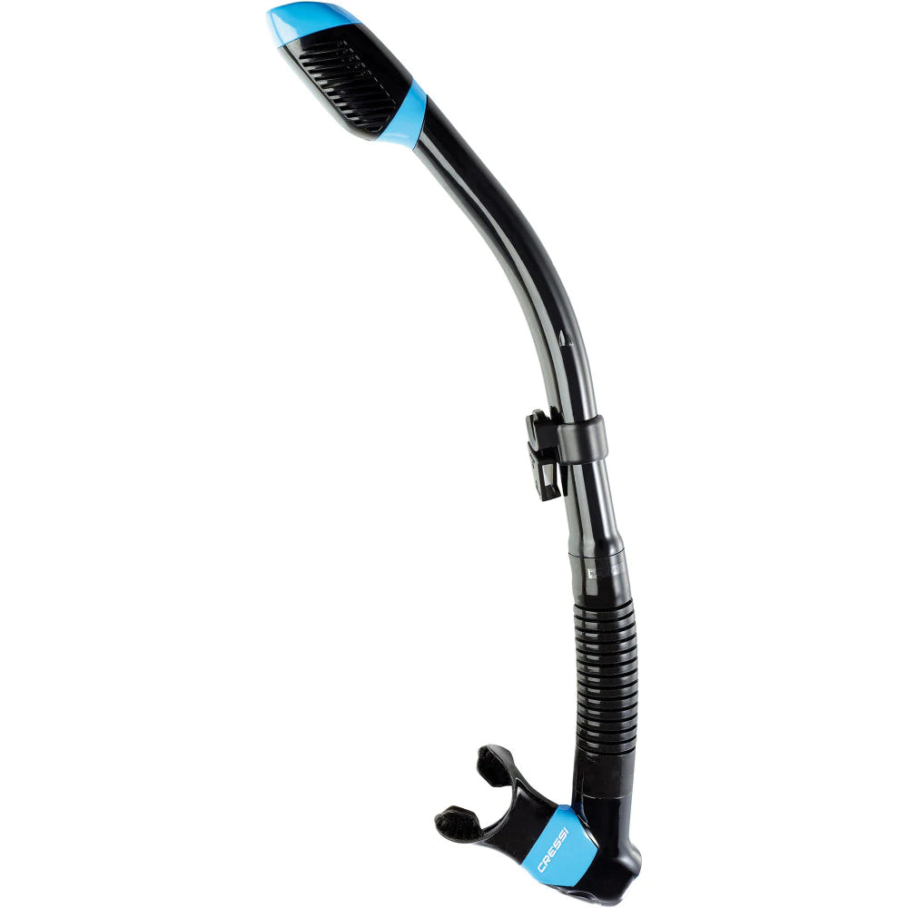 Cressi Supernova Dry Snorkel Mask - Black & Blue - Comfortable & Anti-Fog for Scuba Diving, Snorkeling & Water Sports