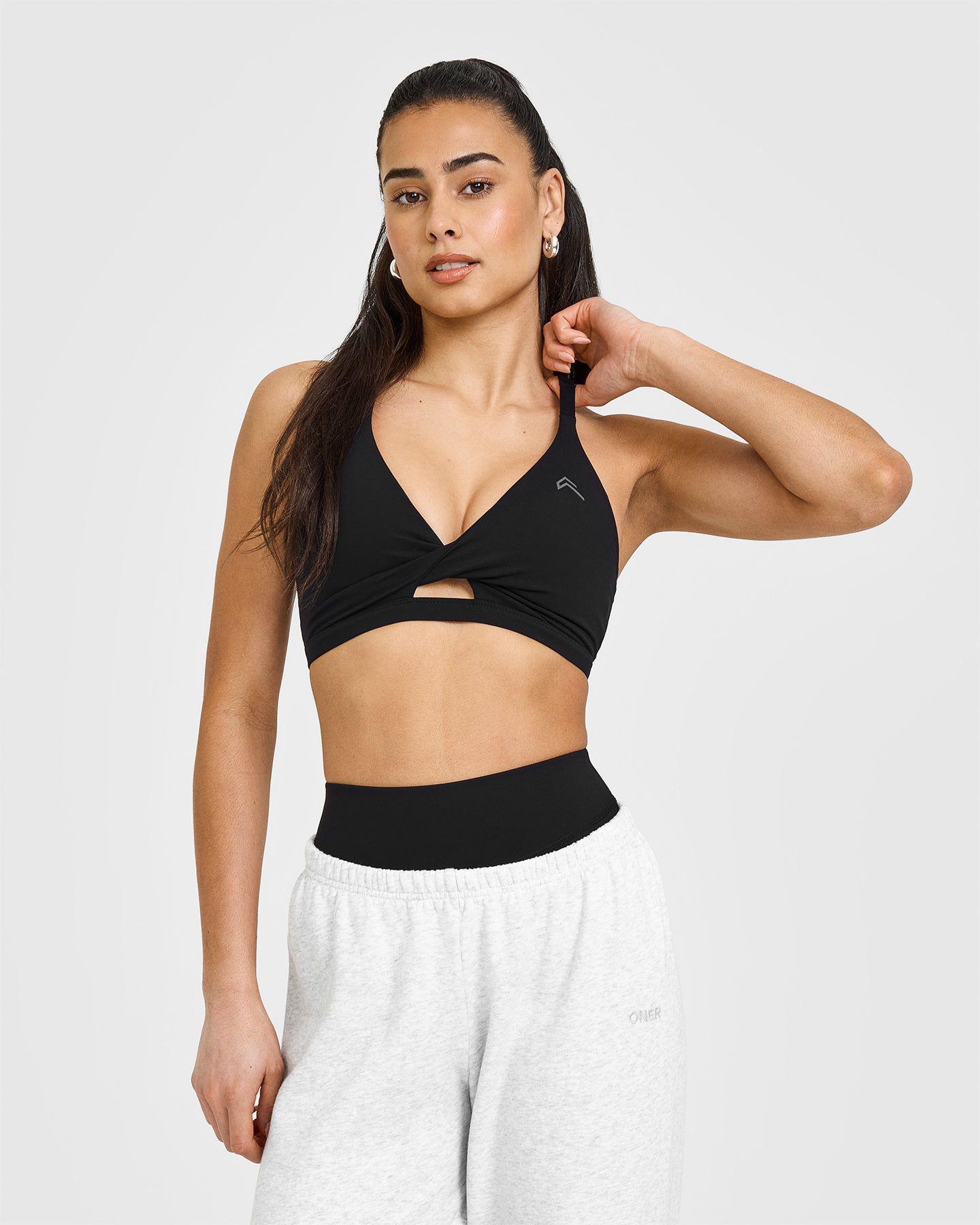 High Support Unified Twist Sports Bra for Women - Black | Yoga, Running, Gym & Workout Activewear
