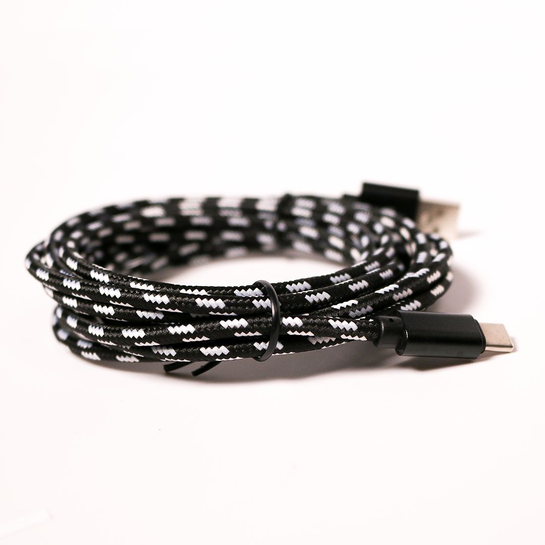 Durable Braided USB Cable - Fast Charging & Data Sync for iPhone, Android, Samsung - Perfect for Home, Office & Travel Use