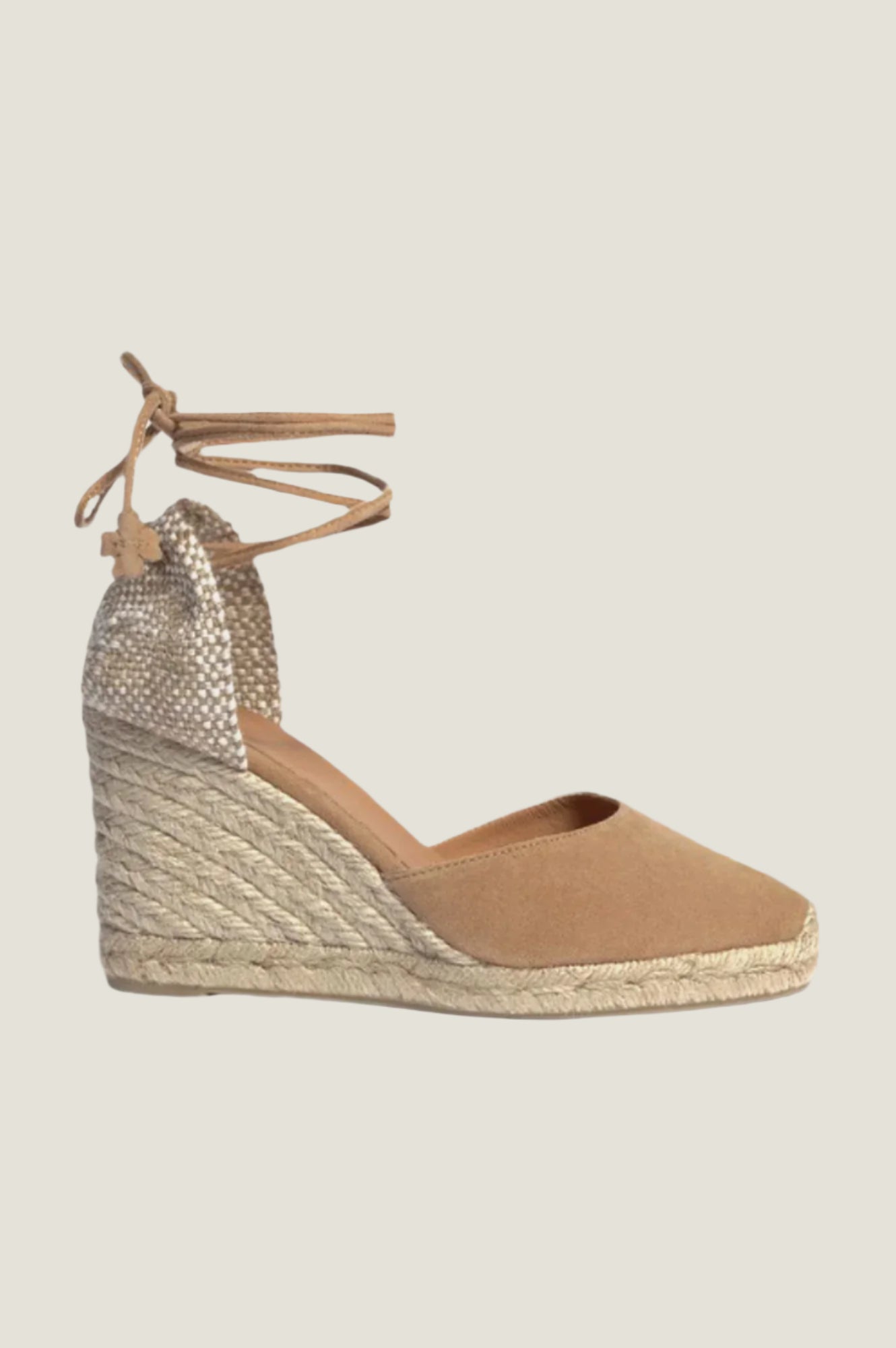 Carina Canvas Wedge Espadrilles - Comfortable Sand Suede Summer Shoes for Women | Perfect for Beach, Vacation & Casual Outings
