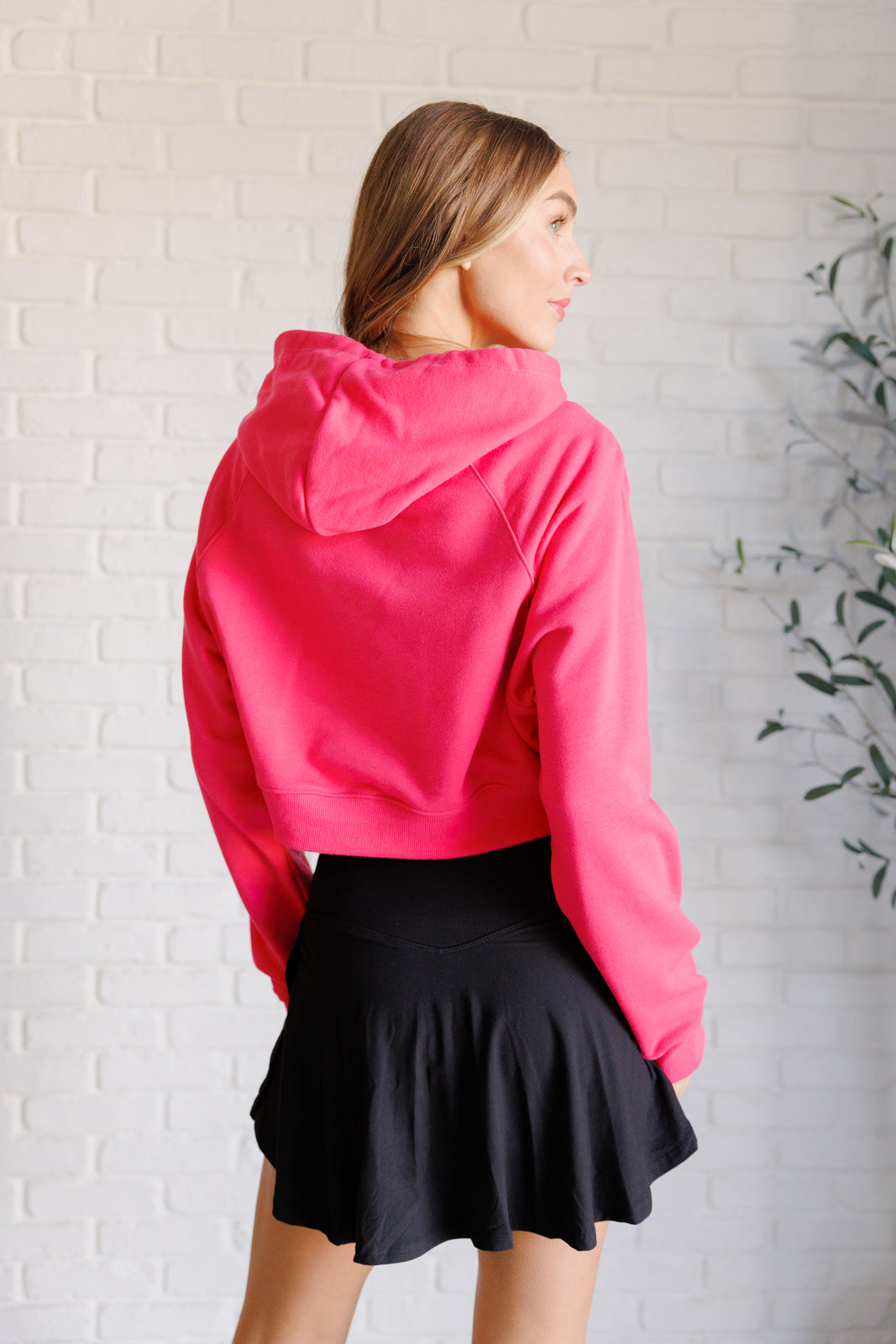 Had Me in the First Half Pullover Hoodie - Soft Cotton Flamingo Pink Sweatshirt for Women | Casual Streetwear, Lounge Wear & Gift Idea