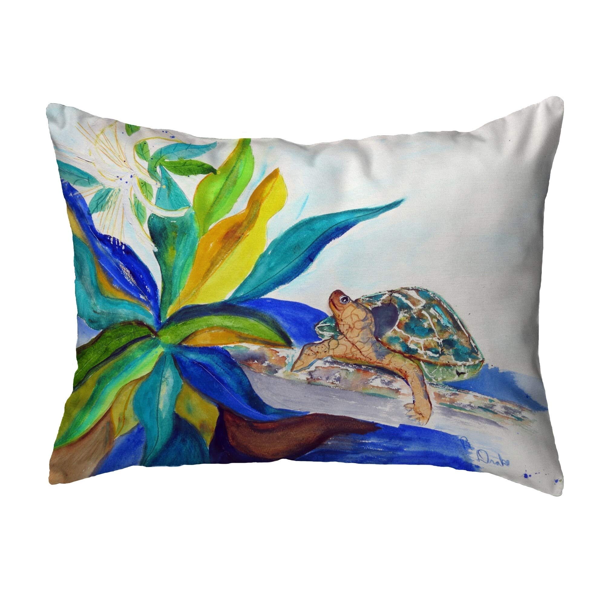 Betsy Drake NC1071 Decorative Throw Pillow 16x20 Inches Multi-Color - Perfect for Sofa, Bed & Home Decor