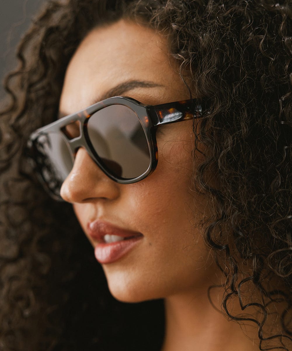 Goldie Aviator Sunglasses for Women - Classic Retro Polarized UV Protection - Perfect for Driving, Travel & Outdoor Activities
