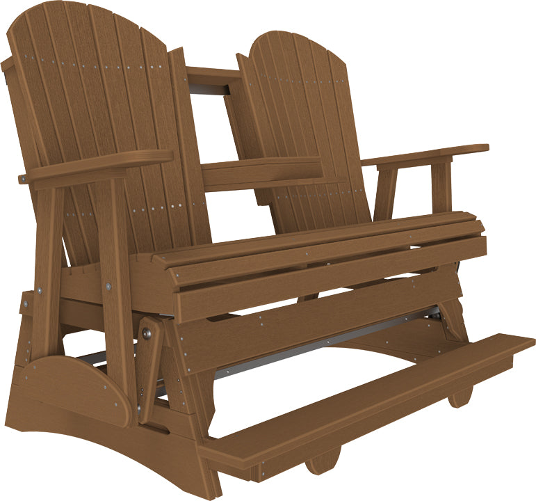 LuxCraft 5-Foot Adirondack Balcony Glider Chair - Outdoor Patio Furniture for Relaxing on Porch, Deck or Garden