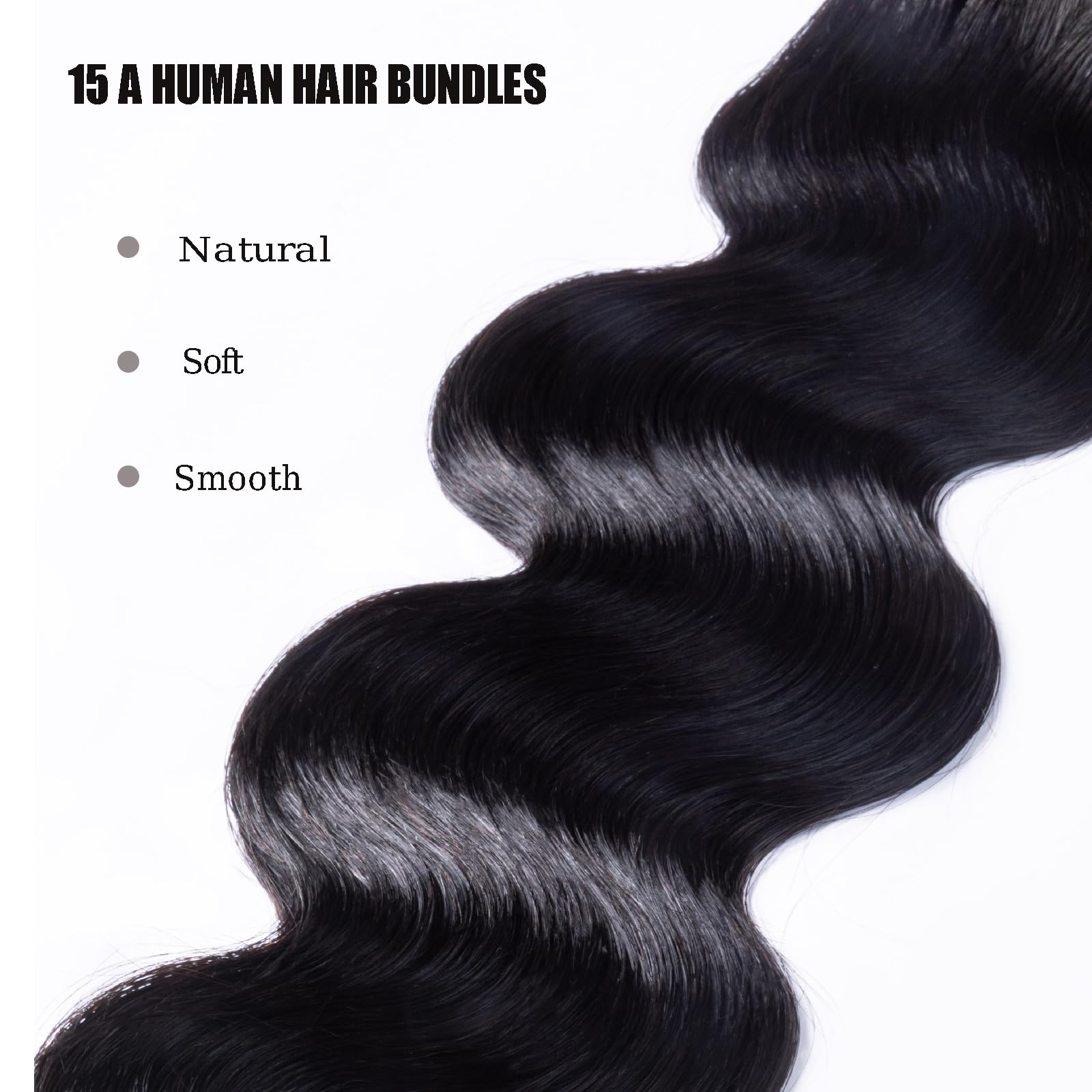 10 Inch 15A Body Wave Human Hair Bundles - 100% Unprocessed Indian Remy Raw Hair Extensions for Women | Perfect for Daily Styling, Special Occasions & Salon Looks