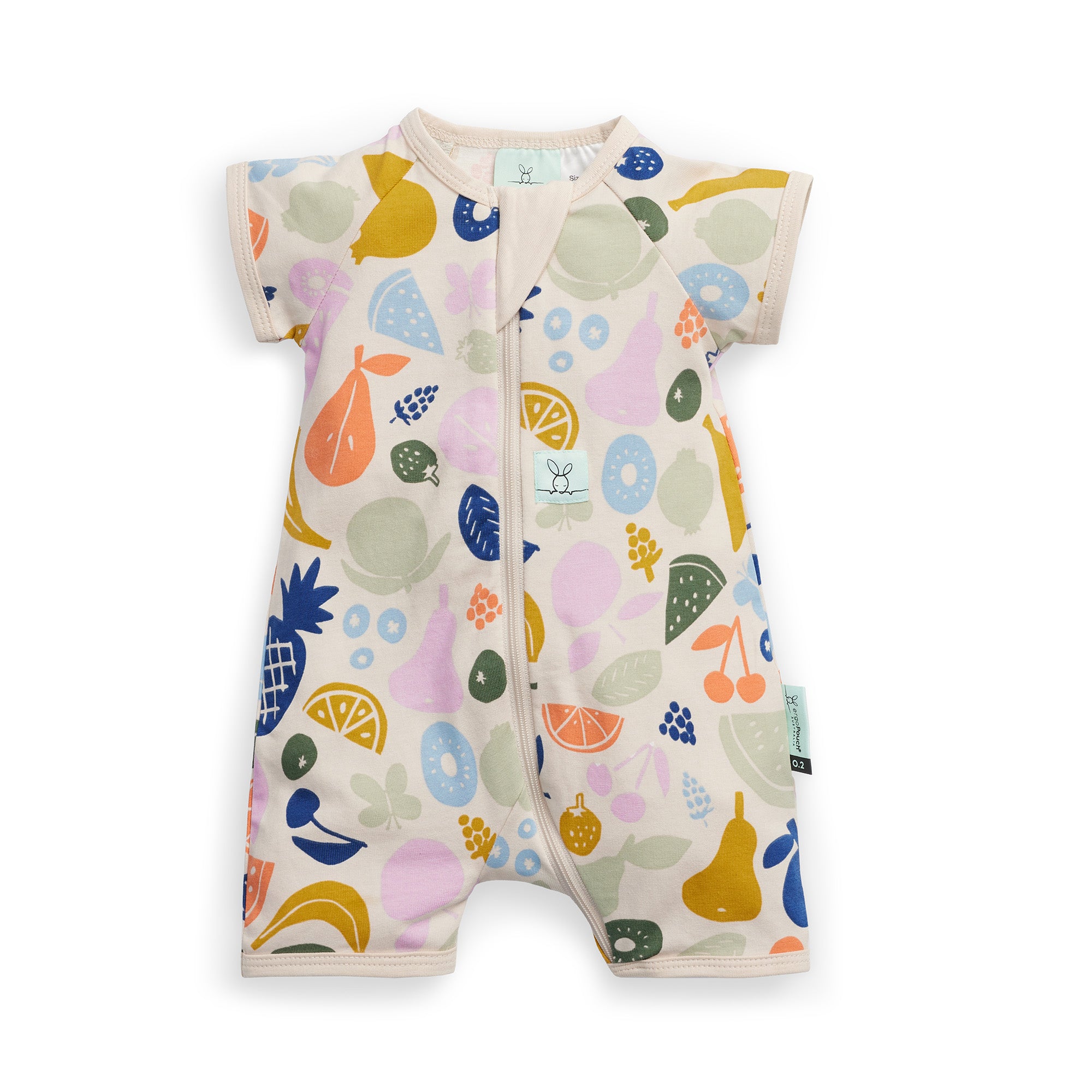 ErgoPouch Short Sleeve Sleep Zip Bodysuit 0.2 TOG - Lightweight Baby Sleepwear for Comfortable Nights - Perfect for Nursery, Daycare & Summer Bedtime