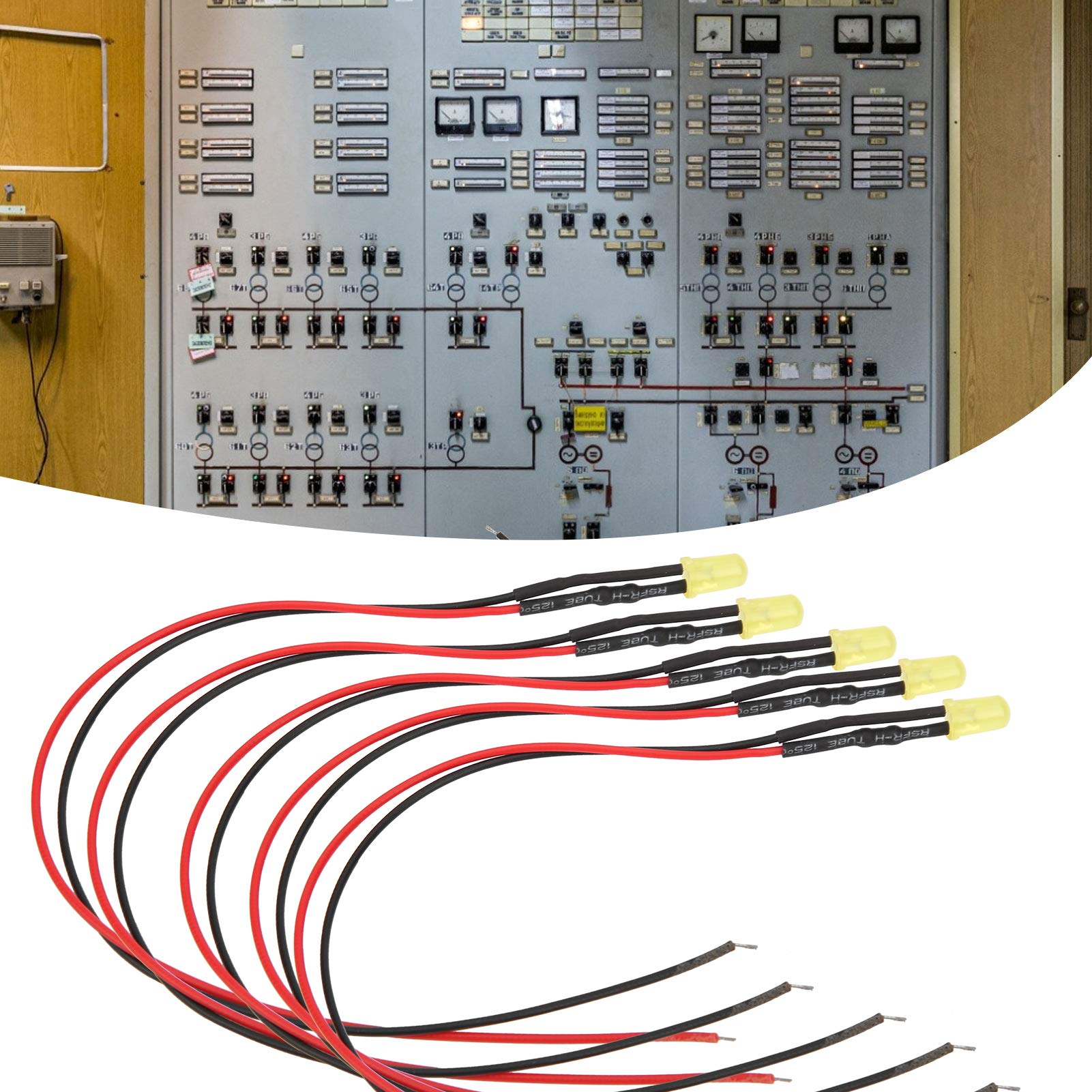 Pure Copper Low Power LED Lights - Bright Prewired Diodes for Corridor & Stairs Lighting (Yellow)