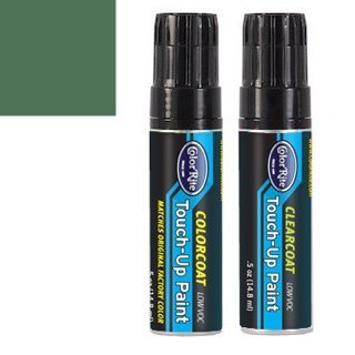 Ford All Automotive Touch-Up Paint - Dark Moss Green Y (1967) - Half-Ounce Jar with Complete Kit | Perfect for Car Scratches, Chips & Minor Repairs