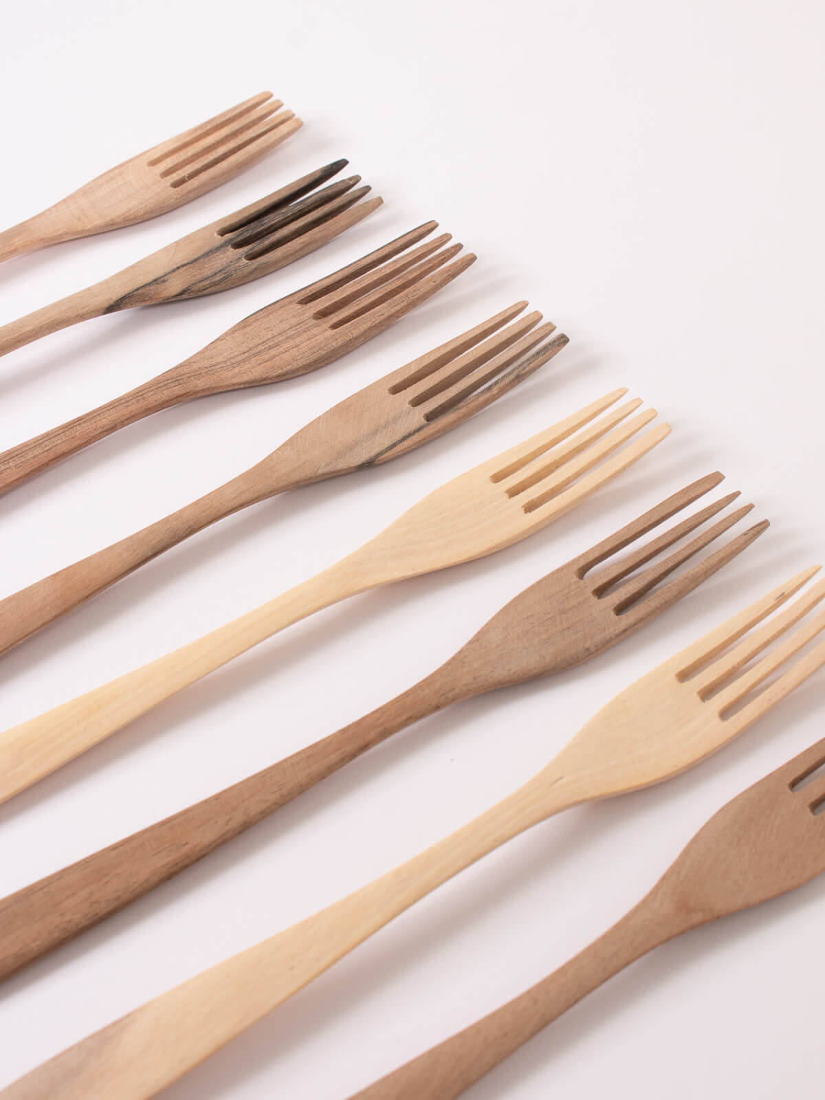 Premium Walnut Wood Fork Set - Eco-Friendly, Durable & Stylish Cutlery for Dining, Camping & Picnics