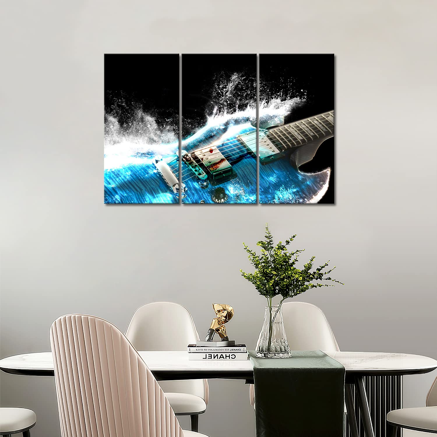 Guitar Wall Art Canvas Print - Music Room Decor, Studio Wall Painting, Musical Picture for Living Room & Kitchen - Perfect for Home, Office & Gift Giving