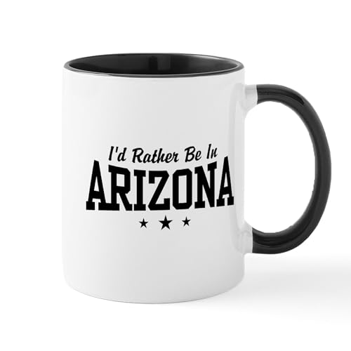 White/Black Inside - I'd Rather Be In Arizona Mug