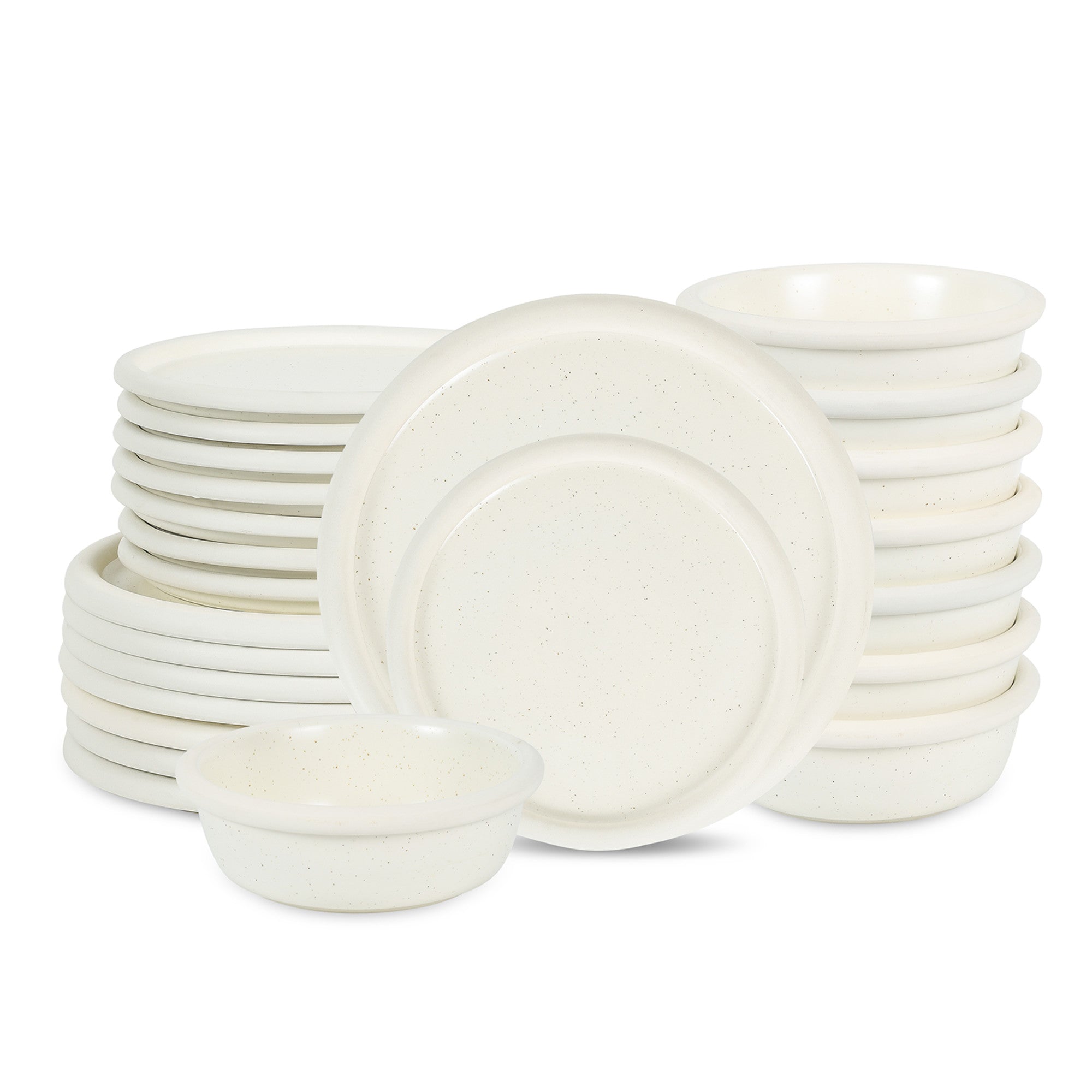 Premium Capri Stoneware Dinnerware Set - 16-Piece White Porcelain Dinnerware for 4, Elegant & Durable - Perfect for Family Dinners, Holiday Entertaining & Restaurant Use