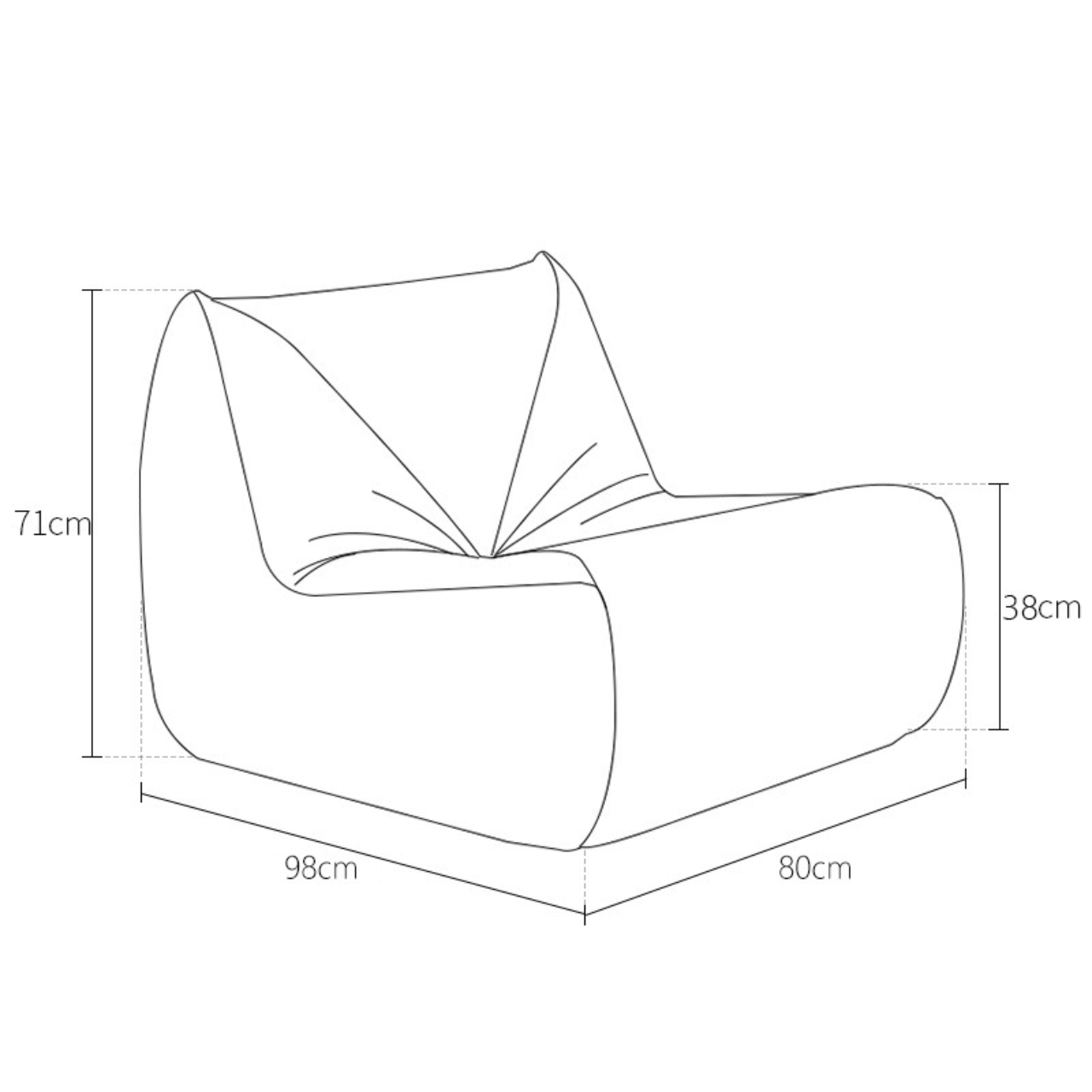 Scratch-Resistant White Ultrafine Leather Caterpillar Chair - Modern Single Sofa Lounge Chair for Living Room, Bedroom, or Office Relaxation