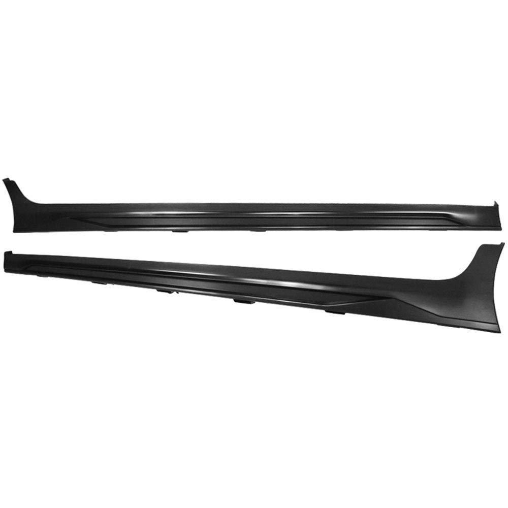 FREEMOTOR802 Side Skirts Compatible with 2017-2018 Hyundai Elantra (Excluding SE Sport) | SPW Style Unpainted Black PP Rocker Panels | Car Body Kit for Enhanced Style & Protection
