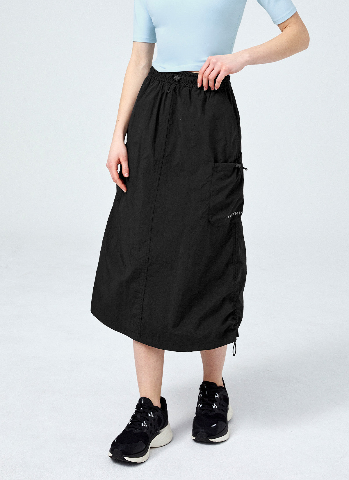 Comfortable Utility Cargo Long Skirts for Women - Stretchy High Waist Maxi Skirt with Pockets - Perfect for Hiking, Travel & Casual Wear