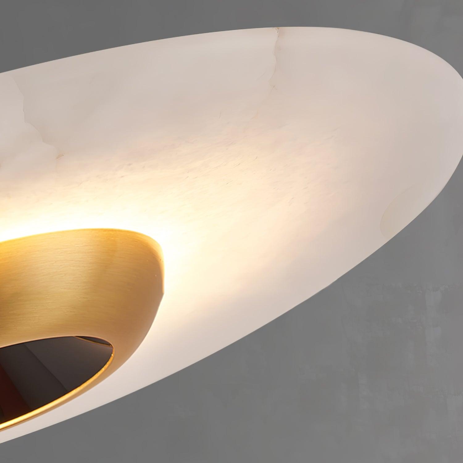Modern UFO Flying Saucer Marble Pendant Light - Elegant Hanging Ceiling Lamp for Living Room, Dining Room, and Bedroom Decor