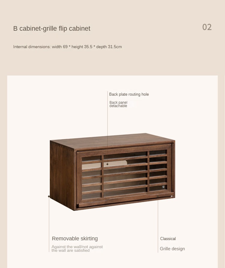 Premium Black Walnut Solid Wood Modular Bookcase - Customizable Storage Shelf for Home Office, Living Room & Library Organization