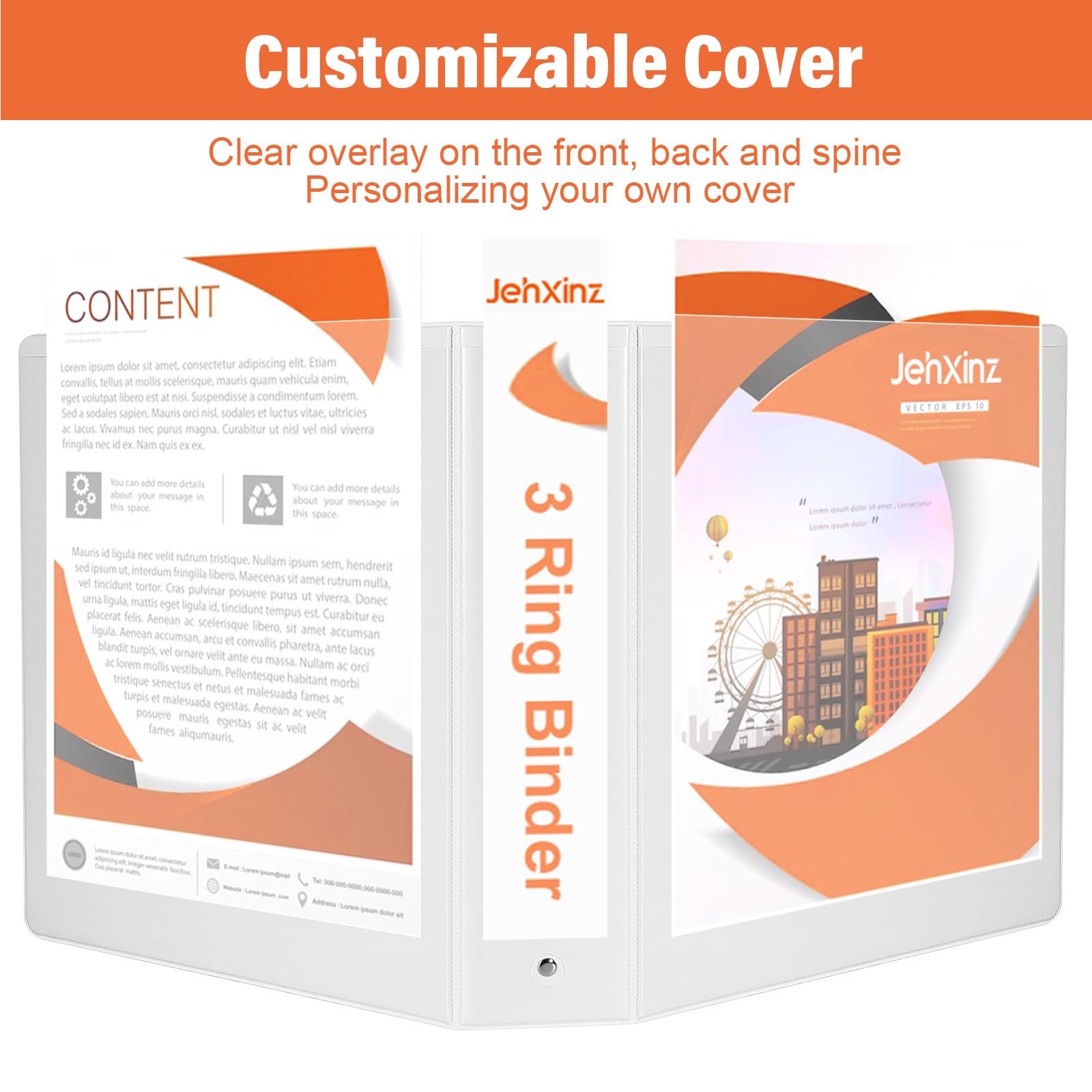 2-Inch 3-Ring Binders with Pockets - Durable 2