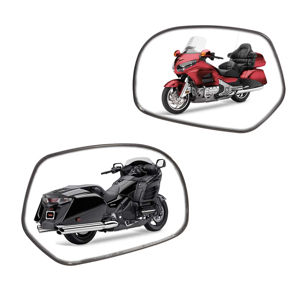 GUAIMI Motorcycle Rear View Mirrors - Left & Right Side Mirrors with Glass for Honda Goldwing GL1800 (2001-2012) & F6B (2013-2016) - Enhanced Visibility & Safety for Touring Rides