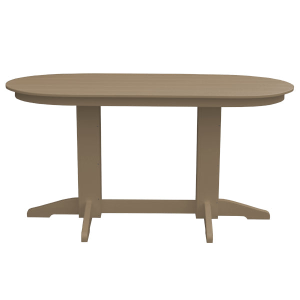 Modern Oval Counter Table for Kitchen & Bar - Stylish Dining & Entertaining Solution - Perfect for Breakfast Nook, Kitchen Island or Home Bar Setup