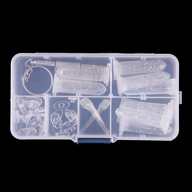 Bclear Eyeglass Repair Kit - Complete Eyewear Tool Set with Mini Screwdrivers, Nose Pads & Cleaning Cloth - Fix Glasses, Sunglasses & Reading Glasses at Home, Office or Travel