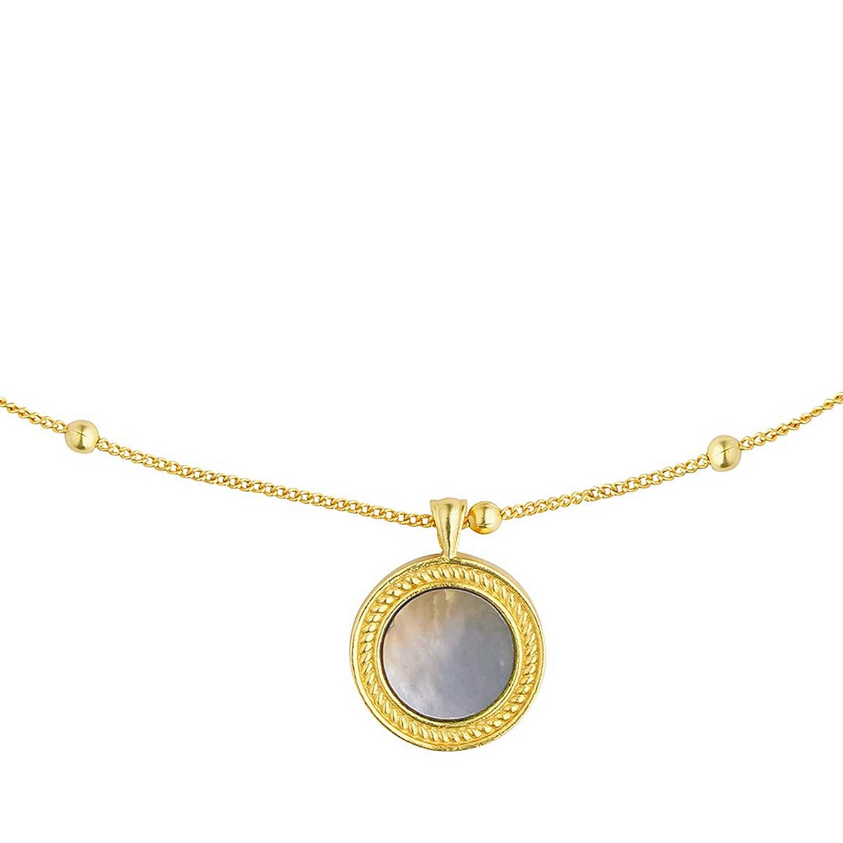 Healing Touch Mother of Pearl Pendant Necklace - Spiritual Jewelry for Meditation, Yoga & Energy Healing