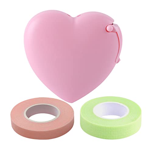 Beaupretty Professional Eyelash Extension Tape - Non-Woven Fabric Lash Grafting Tape with Heart-Shaped Cutter - Beauty Salon & DIY Eyelash Accessories for Perfect Lash Isolation & Application