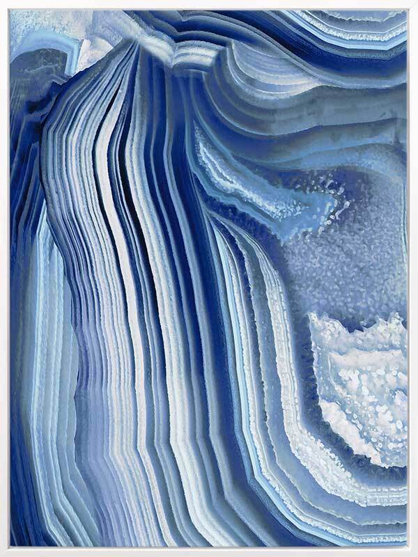 Agate Indigo II Canvas Art Print - Handmade Wall Decor for Living Room, Bedroom & Office - Perfect for Home Decor and Gift Giving