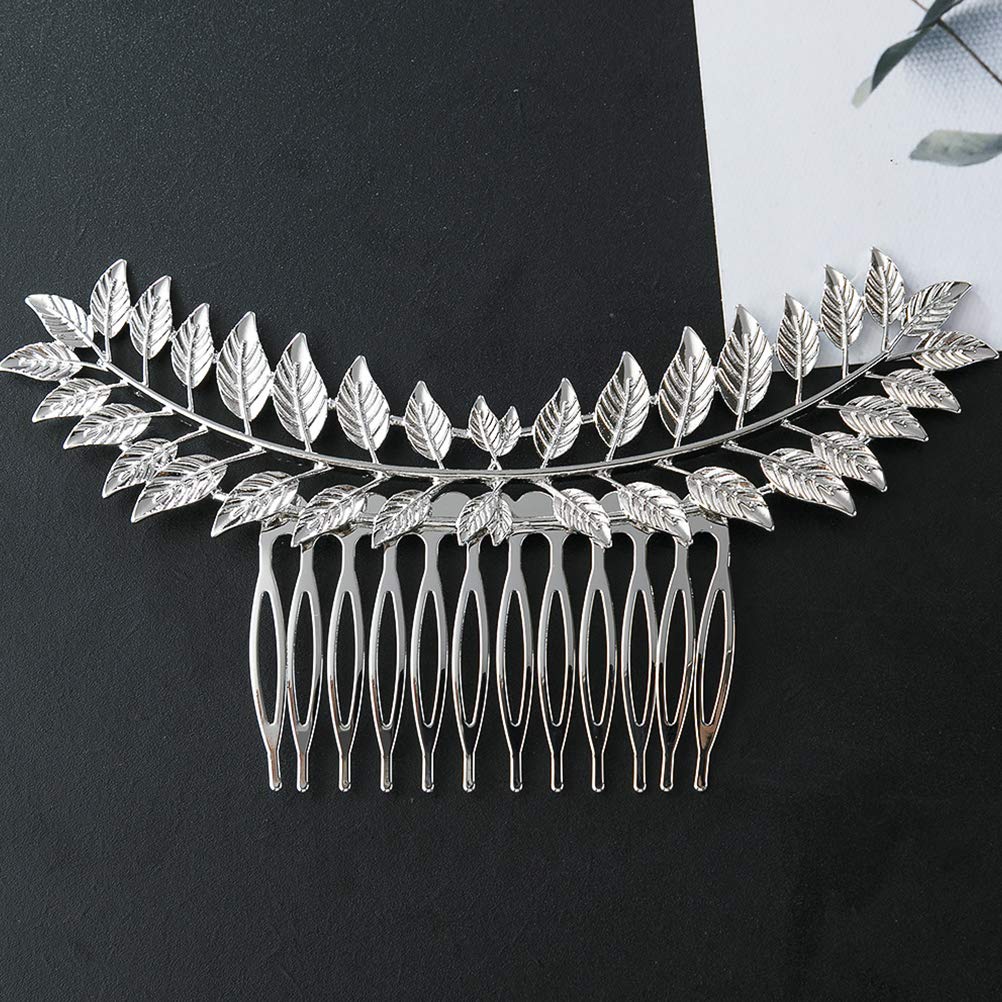 2PCS Hollow Out Leaf Hair Combs - Elegant Leaves Hairpins, Bridal Flower Headpiece & Hair Barrettes for Women - Fashionable Small Alloy Leaf Hair Clips for Side Styling - Perfect for Weddings, Parties & Everyday Wear