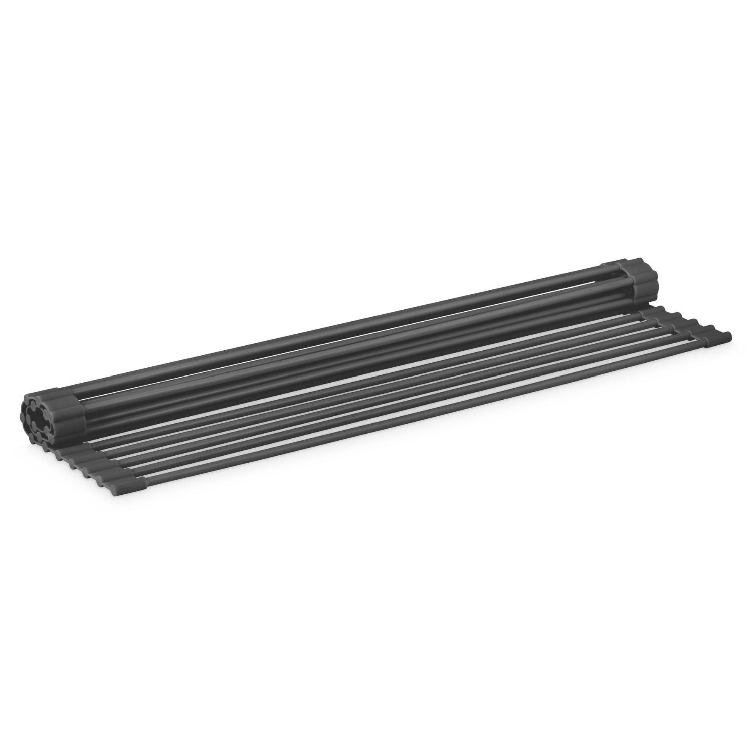Foldable Silicone Dish Drying Rack - Space Saving Kitchen Organizer for Plates, Bowls & Utensils | Perfect for Small Kitchens, RVs & Apartments | Black