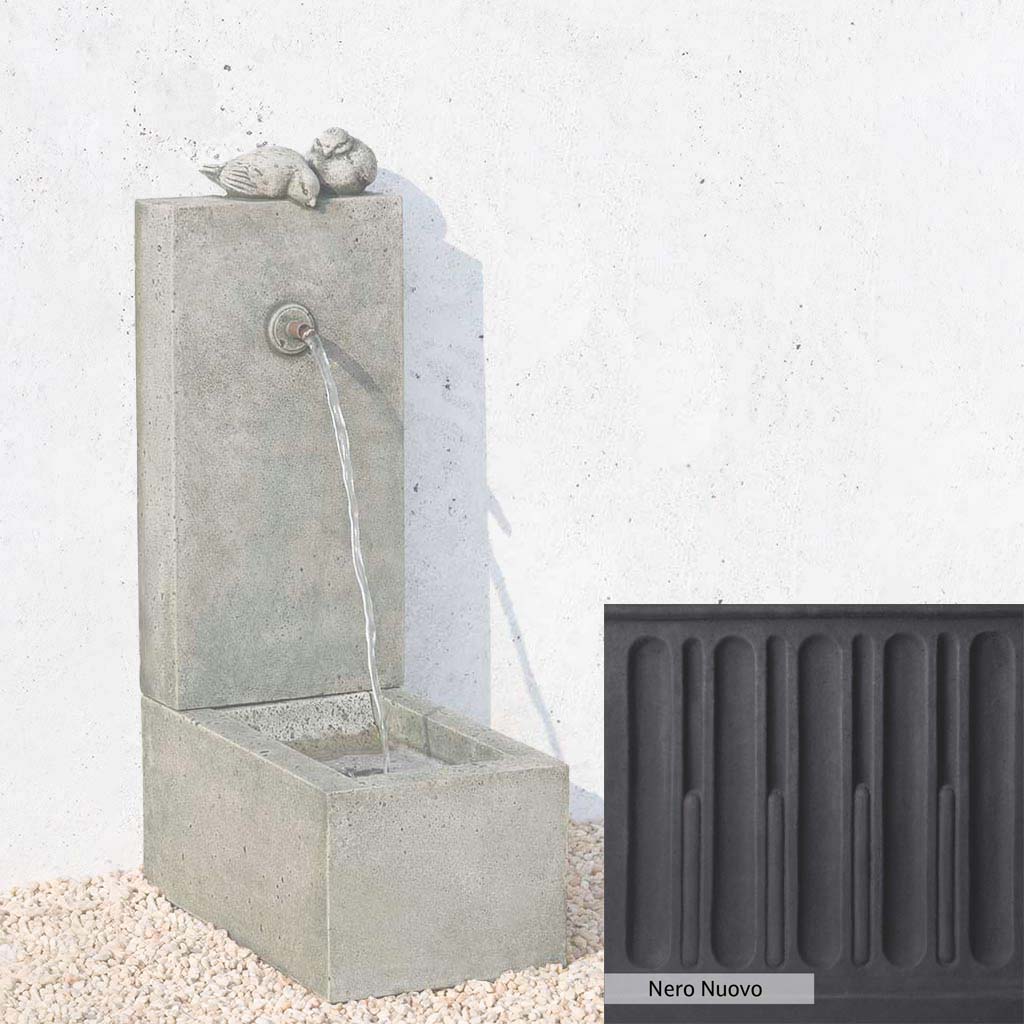 Campania International Bird Element Fountain - Outdoor Garden Decor, Handcrafted Stone Water Feature for Patio, Yard, and Landscape Design | Perfect for Relaxing Garden Ambiance and Bird Attraction